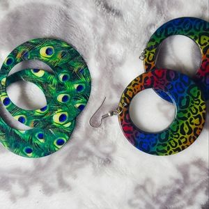 Hoop dangle earrings